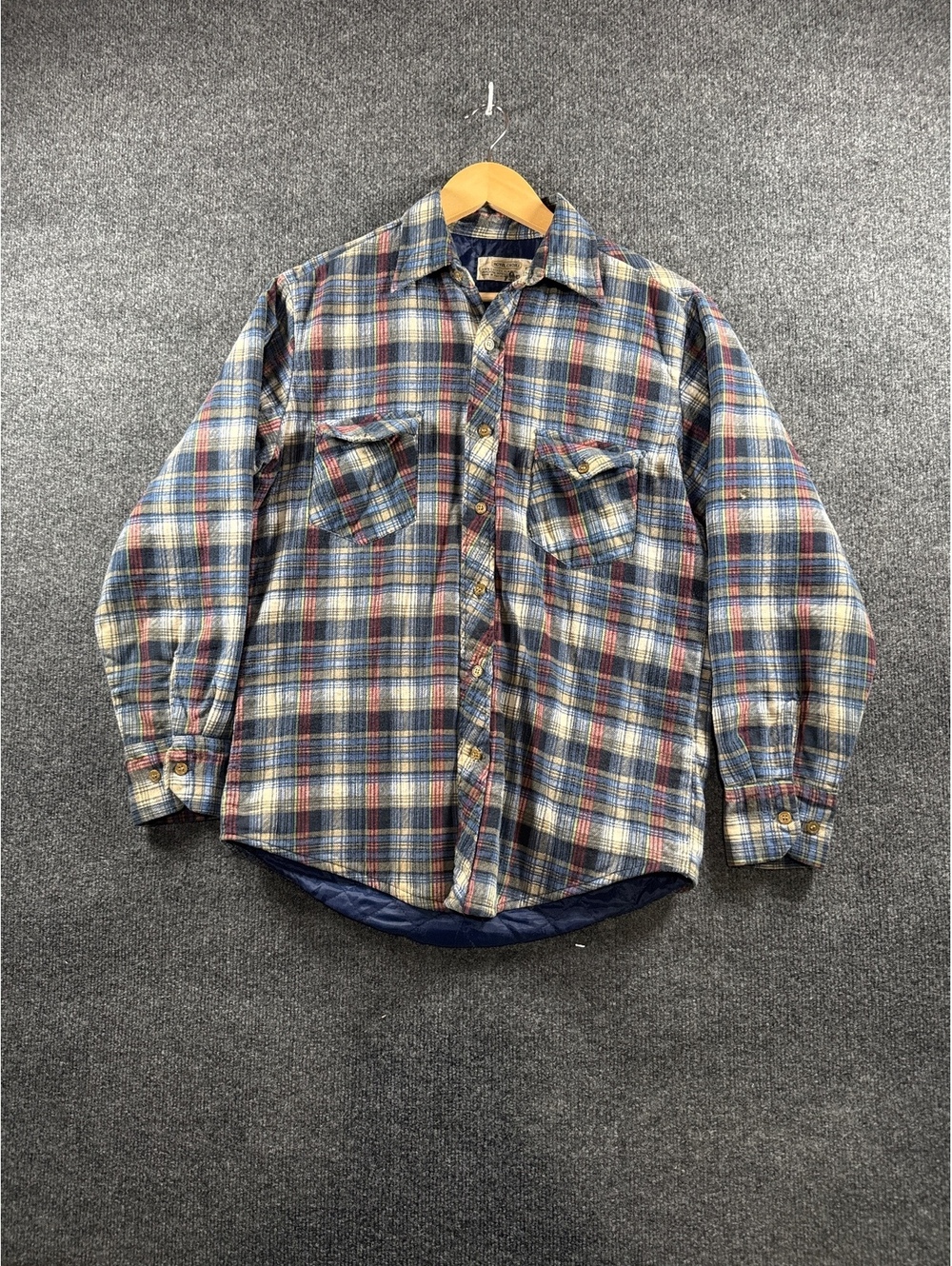 Woolrich Mens Vintage Plaid Flannel Button-Up Shirt